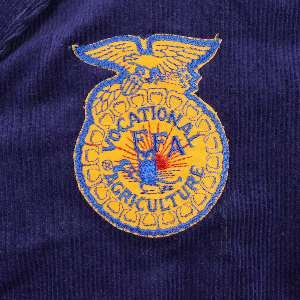 VTG 80s National FFA Jacket Men 36 Blue Manchester New Hampshire Corduroy Gerry - Picture 11 of 15